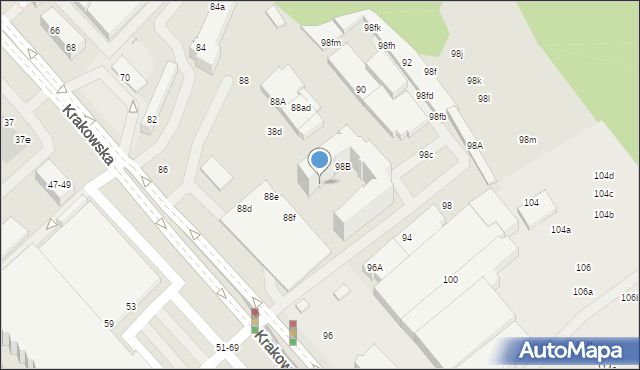 Wrocław, Krakowska, 88cb, mapa Wrocławia