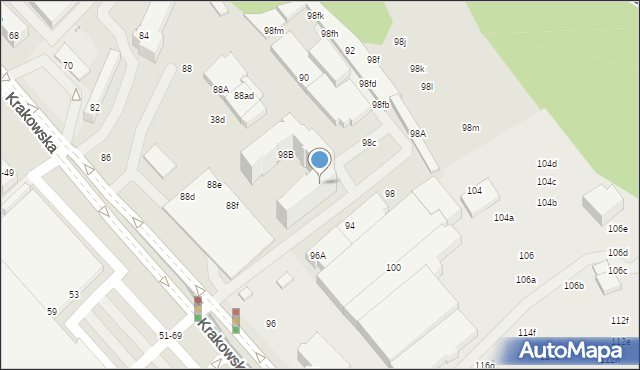 Wrocław, Krakowska, 88cd, mapa Wrocławia