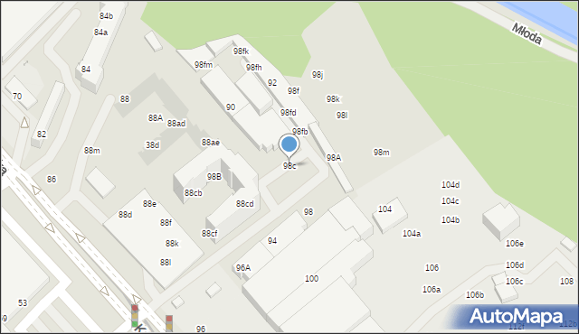 Wrocław, Krakowska, 98c, mapa Wrocławia