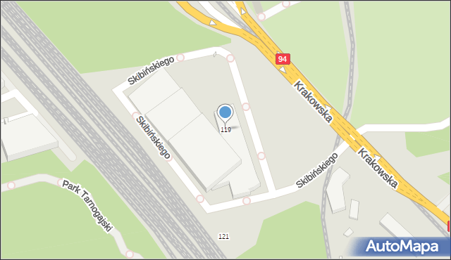 Wrocław, Krakowska, 119, mapa Wrocławia