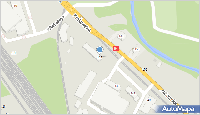 Wrocław, Krakowska, 127, mapa Wrocławia