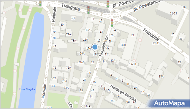 Wrocław, Krasińskiego Zygmunta, 19, mapa Wrocławia