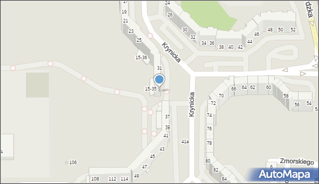 Wrocław, Krynicka, 35, mapa Wrocławia