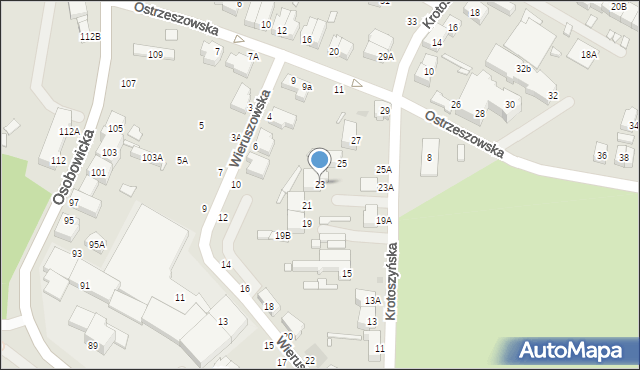 Wrocław, Krotoszyńska, 23, mapa Wrocławia