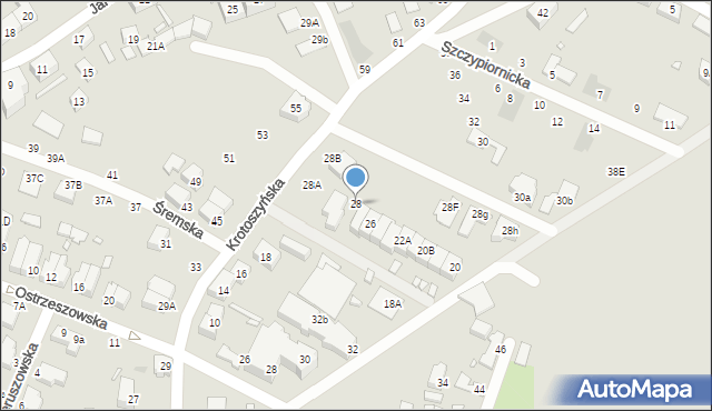 Wrocław, Krotoszyńska, 28, mapa Wrocławia