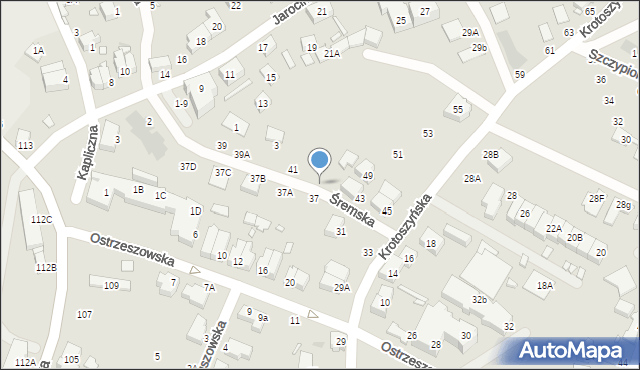 Wrocław, Krotoszyńska, 41A, mapa Wrocławia