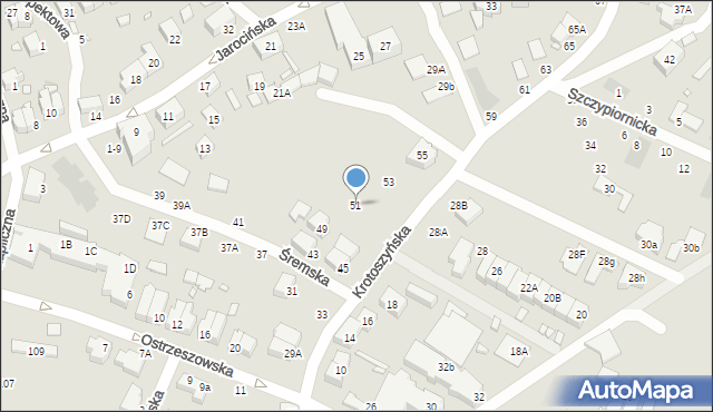 Wrocław, Krotoszyńska, 51, mapa Wrocławia