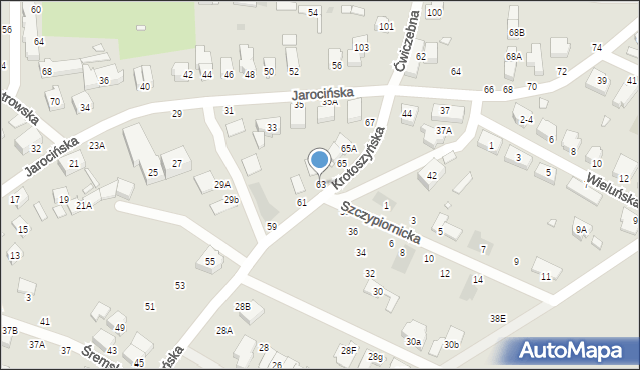 Wrocław, Krotoszyńska, 63, mapa Wrocławia