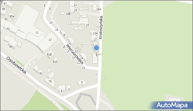 Wrocław, Krotoszyńska, 9, mapa Wrocławia