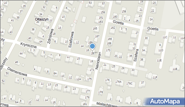 Wrocław, Kryniczna, 18, mapa Wrocławia