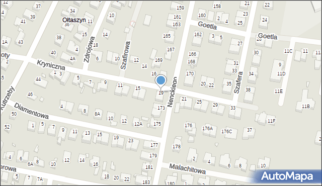 Wrocław, Kryniczna, 19, mapa Wrocławia