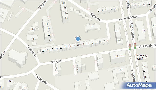 Wrocław, Krucza, 15, mapa Wrocławia