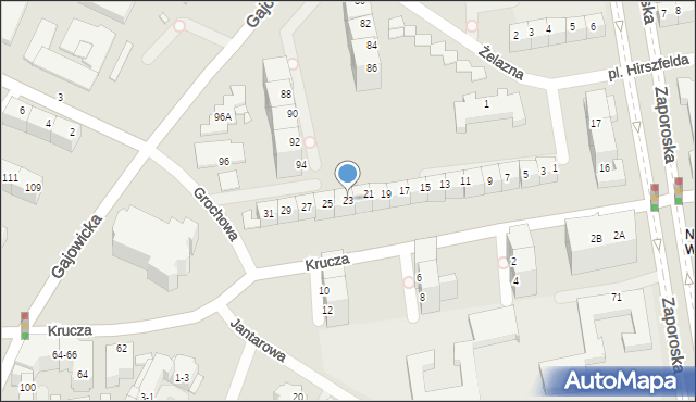 Wrocław, Krucza, 23, mapa Wrocławia