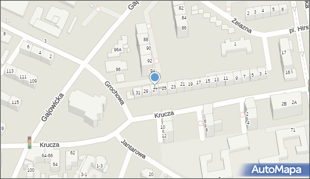 Wrocław, Krucza, 27, mapa Wrocławia