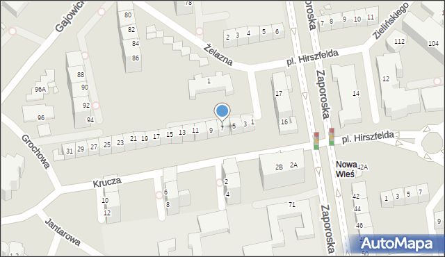 Wrocław, Krucza, 7, mapa Wrocławia