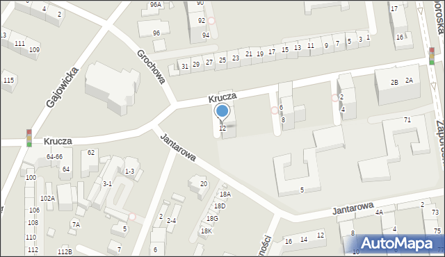 Wrocław, Krucza, 12, mapa Wrocławia