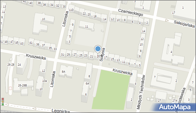 Wrocław, Kruszwicka, 19, mapa Wrocławia