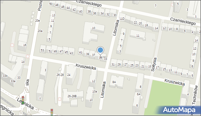 Wrocław, Kruszwicka, 35, mapa Wrocławia