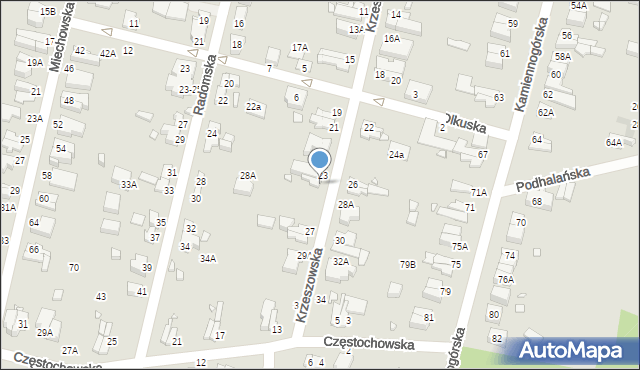 Wrocław, Krzeszowska, 25, mapa Wrocławia