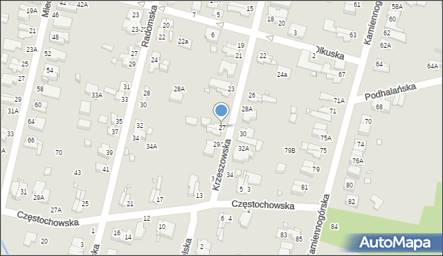 Wrocław, Krzeszowska, 27, mapa Wrocławia