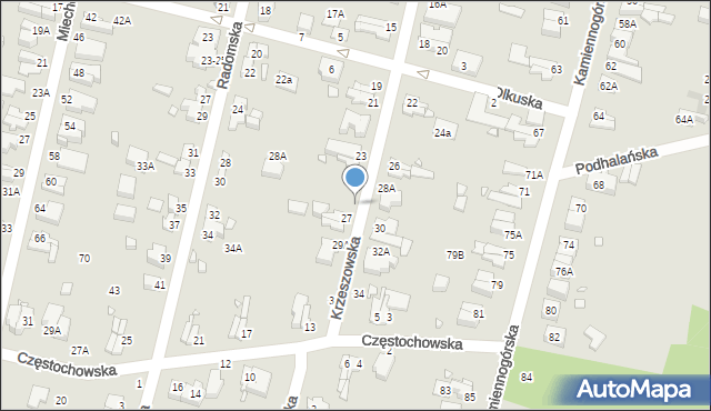 Wrocław, Krzeszowska, 27A, mapa Wrocławia