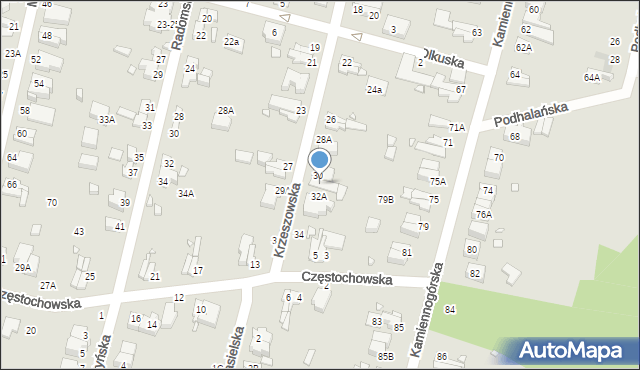 Wrocław, Krzeszowska, 32, mapa Wrocławia