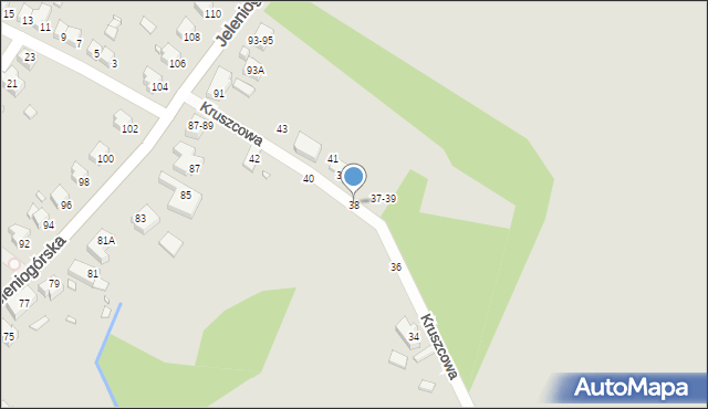 Wrocław, Kruszcowa, 38, mapa Wrocławia