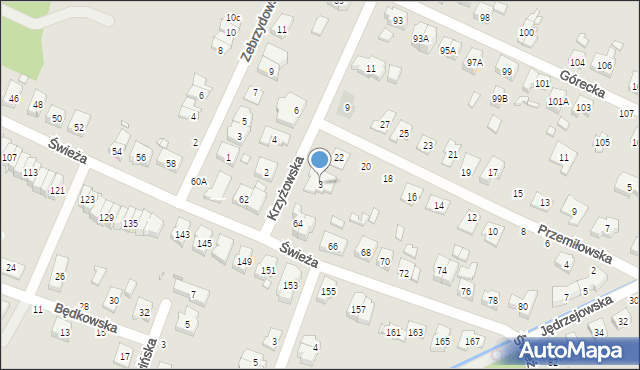 Wrocław, Krzyżowska, 3, mapa Wrocławia