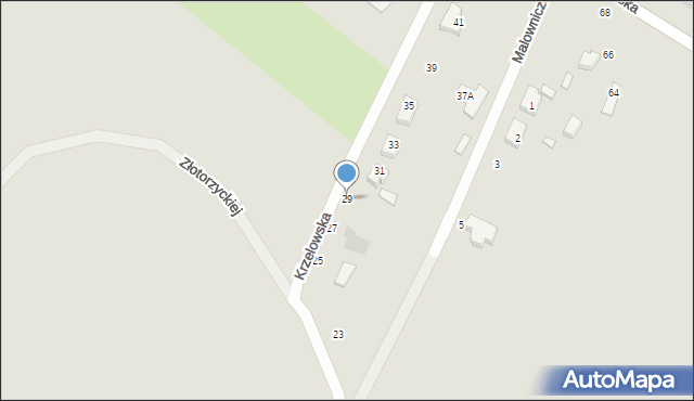 Wrocław, Krzelowska, 29, mapa Wrocławia