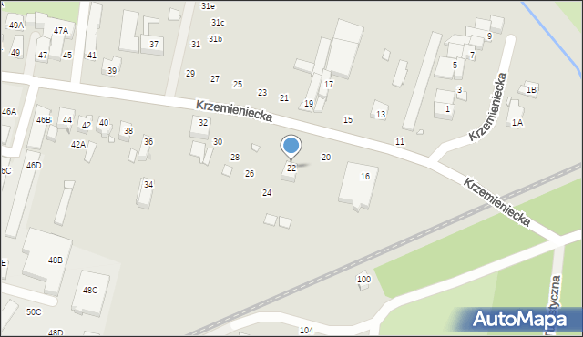 Wrocław, Krzemieniecka, 22, mapa Wrocławia