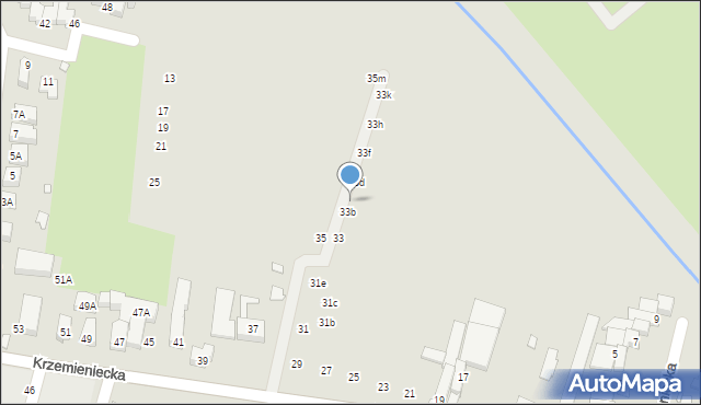 Wrocław, Krzemieniecka, 33c, mapa Wrocławia