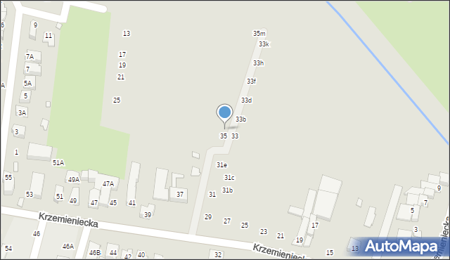 Wrocław, Krzemieniecka, 35a, mapa Wrocławia