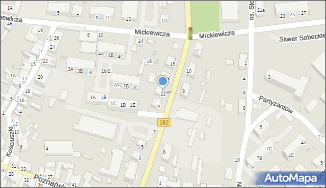 Wronki, Króla Bolesława Chrobrego, 11, mapa Wronki