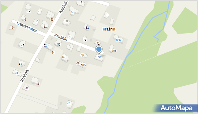 Wrząsowice, Kraśnik, 70, mapa Wrząsowice