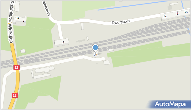 Wschowa, Króla Kazimierza Wielkiego, 22, mapa Wschowa