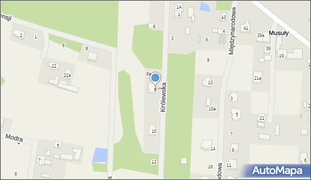 Wycinki Osowskie, Królewska, 8, mapa Wycinki Osowskie