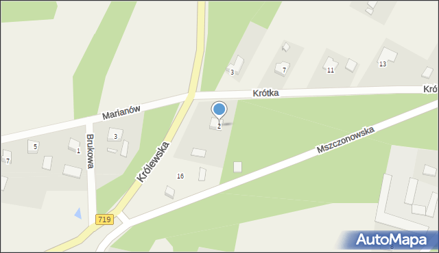 Wygoda, Krótka, 2, mapa Wygoda