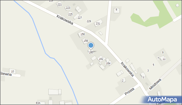 Wysiołek Luborzycki, Krakowska, 160, mapa Wysiołek Luborzycki