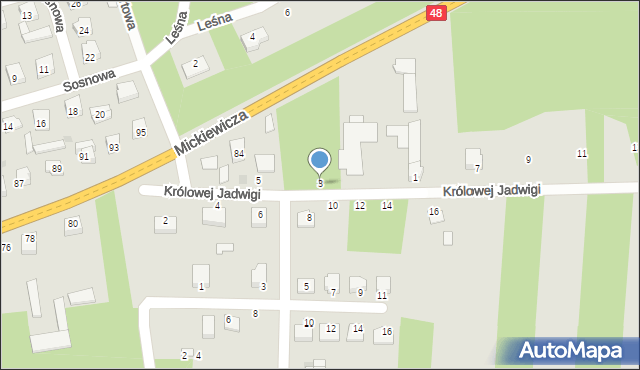 Wyśmierzyce, Królowej Jadwigi, 3, mapa Wyśmierzyce