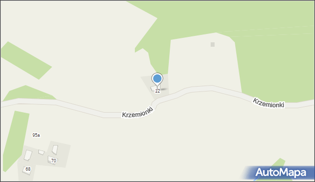 Wysoka, Krzemionki, 12, mapa Wysoka