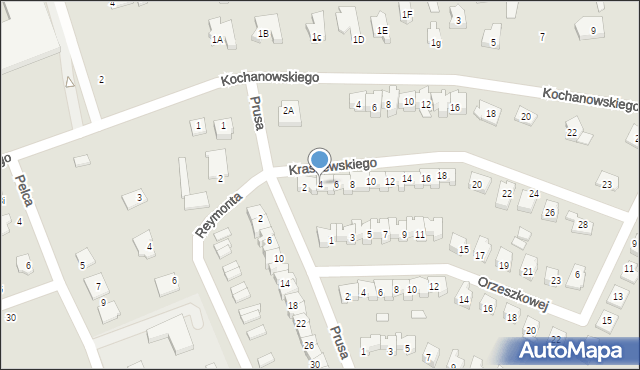 Wysokie Mazowieckie, Kraszewskiego, 4, mapa Wysokie Mazowieckie