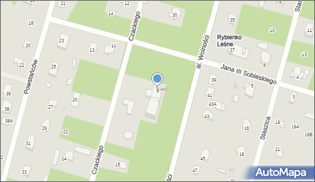 Wyszków, Króla Jana III Sobieskiego, 9, mapa Wyszków