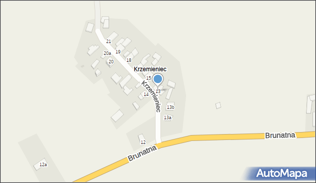 Żaba, Krzemieniec, 13, mapa Żaba