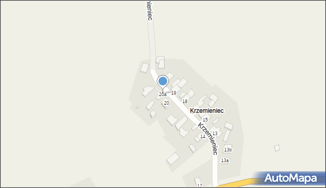 Żaba, Krzemieniec, 20a, mapa Żaba