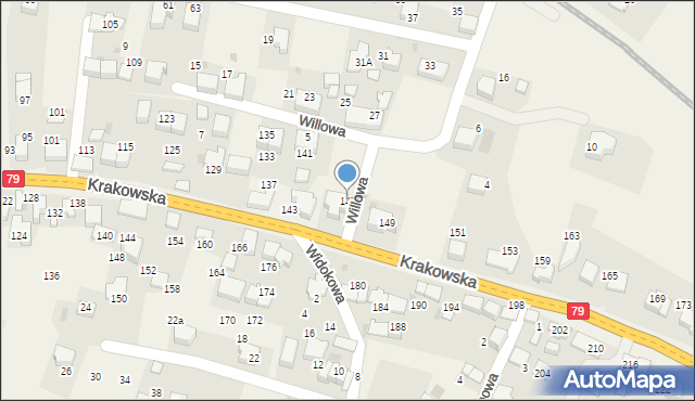 Zabierzów, Krakowska, 147, mapa Zabierzów