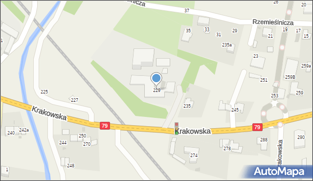 Zabierzów, Krakowska, 229, mapa Zabierzów