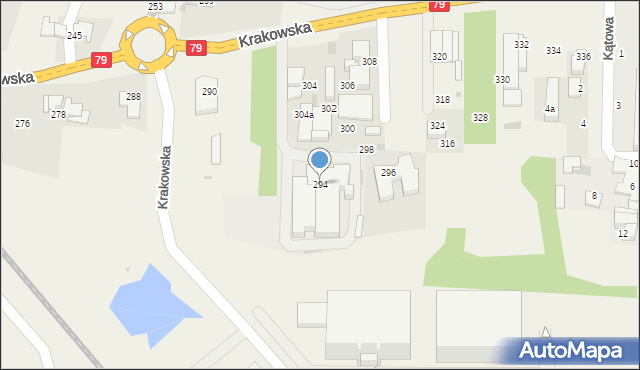 Zabierzów, Krakowska, 294, mapa Zabierzów