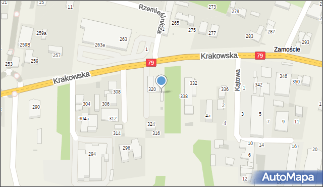 Zabierzów, Krakowska, 322, mapa Zabierzów