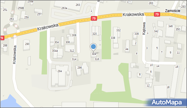 Zabierzów, Krakowska, 324, mapa Zabierzów