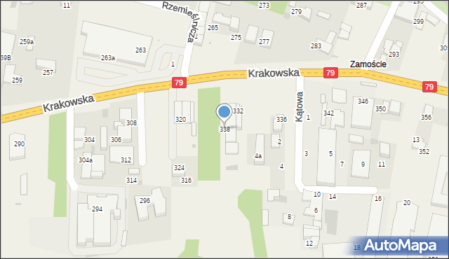 Zabierzów, Krakowska, 338, mapa Zabierzów